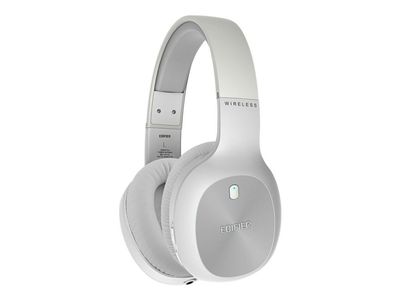 Edifier W800BT Plus - Hodetelefoner med mikrofon - full størrelse - Bluetooth - trådløs, kablet - 3,5 mm jakk - hvit