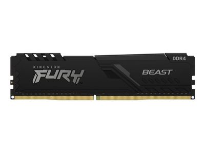 Kingston FURY Beast - DDR5 - modul - 8 GB - DIMM 288-pin - 6000 MHz / PC5-48000 - CL30 - 1.4 V - ej buffrad - on-die ECC - svart