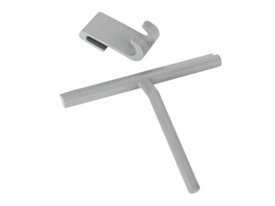 WENKO 22701100, Dusjnal med ett blad, Grå, Silikon, Silikon, 210 mm, 40 mm