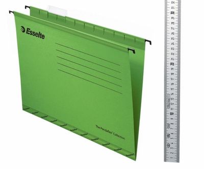 Esselte Hengemappe Classic A4 Pakke/25, A4, Fotoark kartong, Grønn, 210 g/m², 345 mm, 240 mm