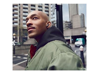 OnePlus Buds 3 - True wireless-hodetelefoner med mikrofon - i øret - Bluetooth - aktiv støydemping - metallgrå