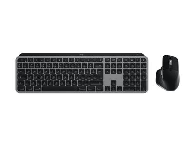 Logitech Master Series MX Keys S Combo for Mac - Tastatur- og mussett - full size - bakbelysning - trådløs - Bluetooth LE - QWERTY - US Internation...
