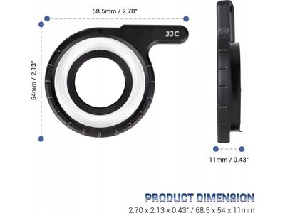 Ringlykt JJC Pierscien Makro Swiatlo med lampeblits Olympus TG-7 TG-6 TG-5 TG-4 TG-3 TG-2 / MRL-TG1