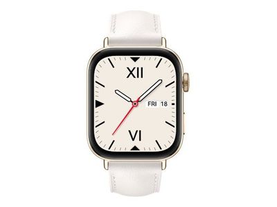 Huawei Watch Fit 3 - Aluminiumslegering - smartklokke med stropp - lær - hvit - håndleddstørrelse: 120-190 mm - display 1.82" - Bluetooth, Wi-Fi - ...