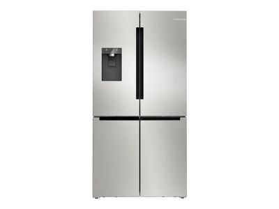 Bosch Serie | 6 KFD96APEA - Kjøleskap/fryser - fransk dør underfryser med vannautomat, isdispenser - bredde: 90.5 cm - dybde: 73.1 cm - høyde: 183 ...