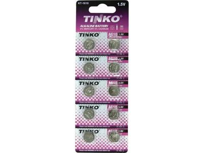 Tinko Alkaliparisto, LR54, AG10, 1.5V, läpipainopakkaus, 10-pack, hinta per 1 paristo
