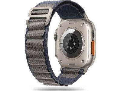 Armbånd til Apple Watch 4 / 5 / 6 / 7 / 8 / 9 / SE / Ultra 1 / 2 (42 / 44 / 45 / 49 mm) Tech-Protect Nylon Pro Navy / Grey