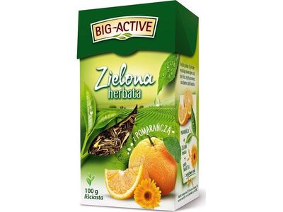 Big Active grønn te med appelsin 100 g