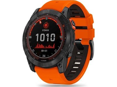 Tech-Protect rem til GARMIN FENIX 3 / 5X / 3HR / 5X PLUS / 6X / 6X PRO / 7X Tech-Protect IconBand oransje-svart