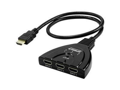 SpeaKa Professional SP-HDSW-200 HDMI-switch 3 porter 8K UHD-kompatibel 7680 x 4320