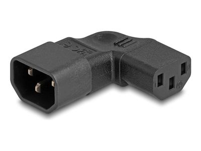 Delock - Strömadapter - IEC 60320 C14 till power IEC 60320 C13 vinklad - 250 V - 10 A - svart