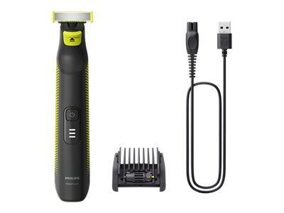 Philips OneBlade Pro QP6506/15 Hiustenleikkuri ja parranajokone, musta/vihreä