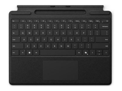 Microsoft Surface Pro Keyboard - Tastatur - med styrepute, akselerometer, lagrings- og ladebakke for Surface Slim Pen 2 - svart - for Surface Pro 8...