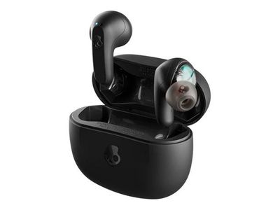 Skullcandy Rail - True wireless-hodetelefoner med mikrofon - i øret - Bluetooth - ekte svart