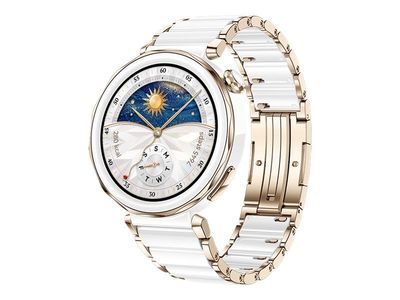 Huawei Watch GT 5 Pro - 42 mm - hvit keramikk - smartklokke med stropp - håndleddstørrelse: 130-190 mm - display 1.32" - NFC, Bluetooth - 83 g - hvit