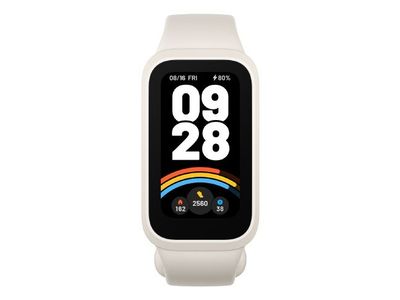 Xiaomi Smart Band 9 Active - Aktivitetssporer med stropp - TPU - håndleddstørrelse: 135-215 mm - display 1.47" - Bluetooth - 16.5 g - beigehvit
