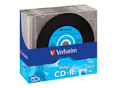 Verbatim Data Vinyl - 10 x CD-R - 700 MB 52x - smalt cover