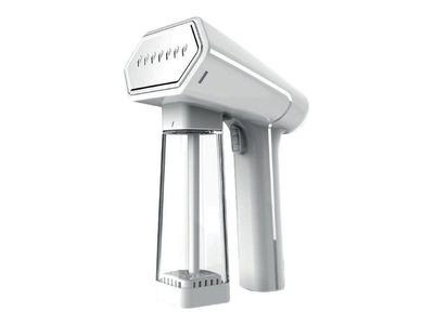 SteamOne SN20GW - Håndholdt tøydampstrykejern med automatisk slukking - såleplate: rustfritt stål - 1600 W - gloss white/metallic