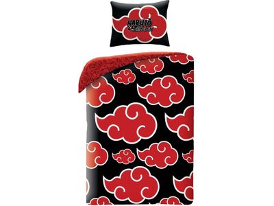 Naruto Red Cloud Sengetøj 140 x 200 cm - 100 procent bomuld