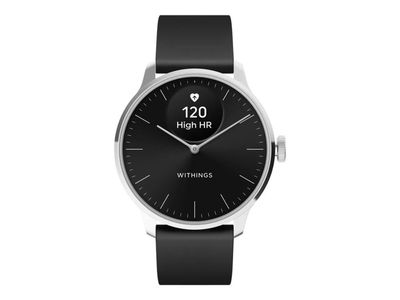 Withings ScanWatch Light - 37 mm - rustfritt stål - smartklokke med bånd - fluorelastomer - håndleddstørrelse: 146-211 mm - monokrom - Bluetooth LE...