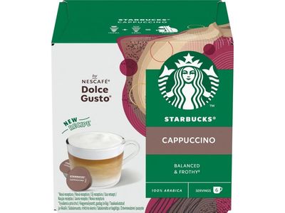 Nescafé kaffekapsler kompatible med NESCAFE(r) Dolce Gusto(r) Starbucks Cappuccino, 6+6 stk.