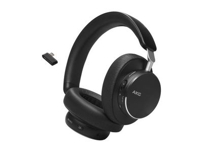 AKG N9 Hybrid - Hodetelefoner med mikrofon - full størrelse - Bluetooth / 2,4 GHz radiofrekvens - trådløs, kablet - aktiv støydemping - 3,5 mm jakk...