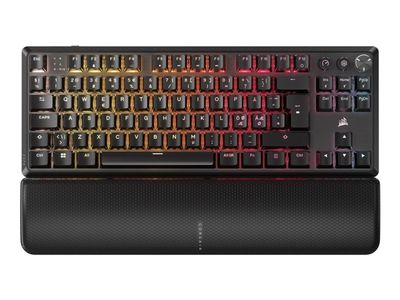 CORSAIR K70 CORE TKL WIRELESS RGB - Tastatur - TKL - bakgrunnsbelyst - trådløs - Bluetooth, USB, 2.4 GHz - QWERTY - Nordisk - tastsvitsj: CORSAIR M...