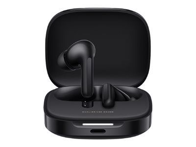 Xiaomi Redmi Buds 6 - True wireless-hörlurar med mikrofon - inuti örat - Bluetooth - aktiv brusradering - nattsvart