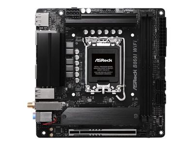 ASRock B860I WiFi - Hovedkort - mini-ITX - LGA1851-sokkel - B860 Chipset - USB-C 3.2 Gen 2x2, USB-C 3.2 Gen2, USB 3.2 Gen 2, USB 3.2 Gen 1 - 2.5 Gi...