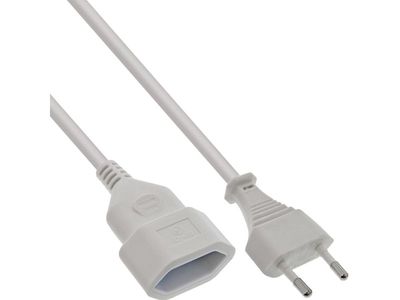InLine 16686W, 0,5 m, CEE7/16, CEE7/16, H03VVH2-F, 250 V, 2.5 A