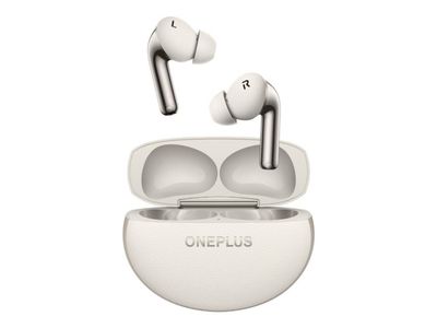 OnePlus Buds Pro 3 - True wireless-hodetelefoner med mikrofon - i øret - Bluetooth - aktiv støydemping - lunar radiance