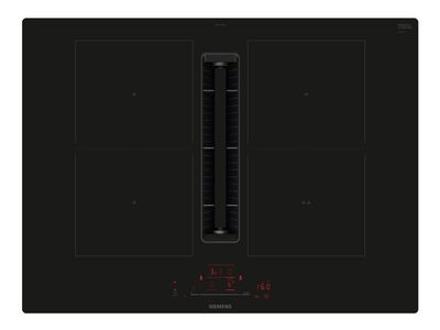 Siemens iQ500 ED711HQ26E - Induksjonskomfyrtopp - 4 plater - Nisje - bredde: 56 cm - dybde: 49 cm - Klasse B - uten ramme - svart med fallvindeksos...