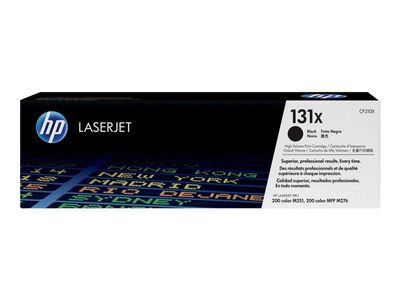 HP 131x - Høy ytelse - svart - original - LaserJet - tonerpatron (CF210X) - for LaserJet Pro 200 M251n, 200 M251nw, 200 M276nw, MFP M276n, MFP M276nw