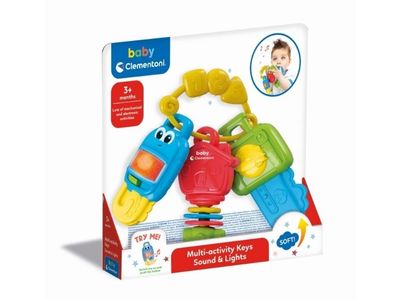 Baby Mulri Activity Key Sound & Lights, Gir fra seg lyd, Batterier kreves, Flerfarget