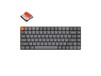 Keychron K3 Max, 75%, Trådløs, USB + RF Wireless + Bluetooth, Mekanisk nøkkelbryter, RGB LED, Grå