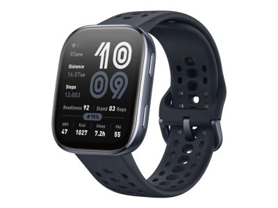 Amazfit Bip 6 - Smartklokke med stropp - væskesilikon - håndleddstørrelse: 130-195 mm - display 1.97" - Bluetooth - 27.9 g - svart