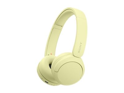 Sony WH-CH520 - Hodetelefoner med mikrofon - on-ear - Bluetooth - trådløs - gul