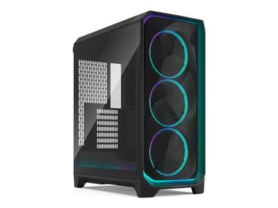 Fractal Design Meshify 3 Ambience Pro RGB - Tower - utvidet ATX (E-ATX) - ingen strømforsyning (ATX) - sort TG lys fargetone - USB/lyd
