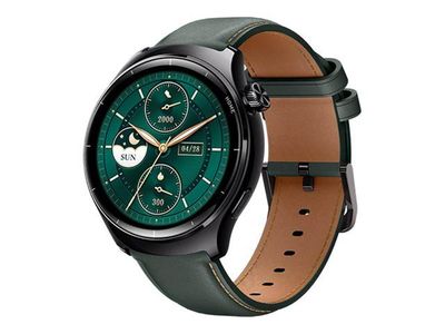 Mibro Lite 3 Pro - Smartklokke med stropp - lær - håndleddstørrelse: inntil 246 mm - display 1.32" - Bluetooth, NFC - 57.15 g - grønn