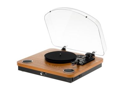 Platespiller Adler AD-1914 med USB, Bluetooth, metall