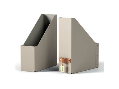 Leitz Puro Tidsskriftsamler, 100 % resirkulert kartong, pakke med 2, Fotoark kartong, Beige, A4, Brosjyrer, Katalog, Magasiner, 100 mm, 260 mm