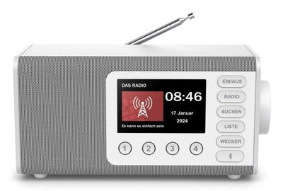 Hama DR1001, Personlig, Digitalt, DAB, DAB+, FM, 5 W, TFT, 10,9 cm (4.3")