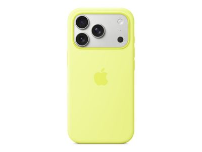 Apple - Beskyttende deksel for mobiltelefon - MagSafe-samsvar - silikon - neongul - for iPhone 17 Pro