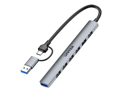Unitek Hub USB-A/C 7in1 USB A med USB A 5 Gbps adapter