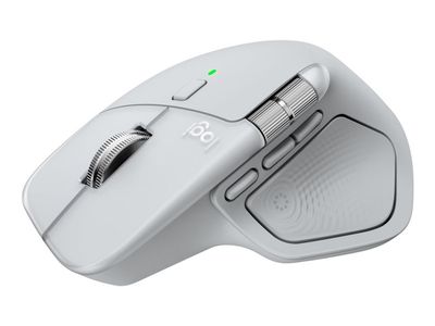 Logitech MX Master 4 for Mac - Mus - 8 knapper - trådløs - Bluetooth, 2.4 GHz - USB trådløs mottaker - hvit sølvfarge