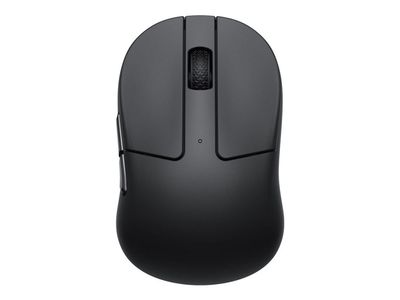 Keychron M4 - Mus - ergonomisk - optisk - 5 knappar - trådlös, kabelansluten - 2.4 GHz, Bluetooth 5.1, USB-C - trådlös USB-mottagare - svart