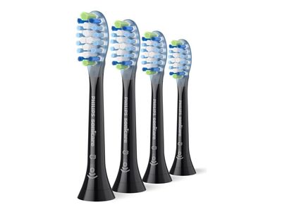 Philips Sonicare C3 Premium Plaque Defence HX9044 - Utskiftningsbørstehode - for tannbørste - svart (en pakke 4)
