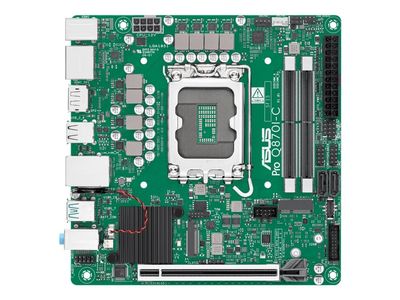 ASUS PRO Q870I-C-CSM - Hovedkort - mini-ITX - LGA1851-sokkel - Q870 Chipset - USB-C 3.2 Gen2, USB 3.2 Gen 1, USB 3.2 Gen 2 - Gigabit LAN - innbygd ...