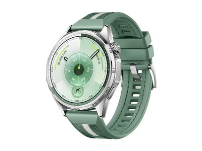 Huawei Watch GT 6 - 46 mm - rustfritt stål - smartklokke med stropp - composite woven - grønn - håndleddstørrelse: 140-210 mm - display 1.47" - Blu...
