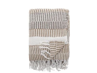 Bloomingville CREATIVE COLLECTION Isnel pledd, natur, resirkulert bomull